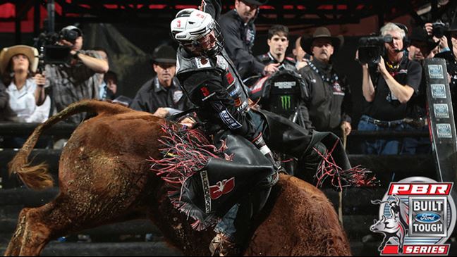 Cooper Davis rides Mortimer in Anaheim, California.
