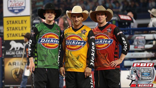 The new jerseys give each bullfighter a signature color. Shorty Gorham will wear red, Frank Newsom will wear yellow, and Jesse Byrne will wear green.