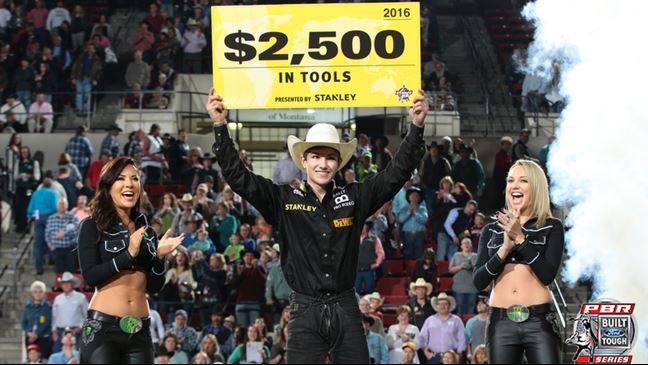 Jess Lockwood has won at least one round in each of his three BFTS events. Photo: Andy Watson/BullStockMedia.com