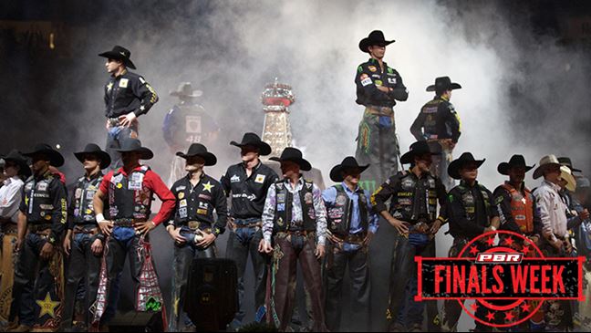 The Top 35 bull riders in the world compete at the PBR World Finals. Photo by Andy Watson / BullStockMedia.com.
