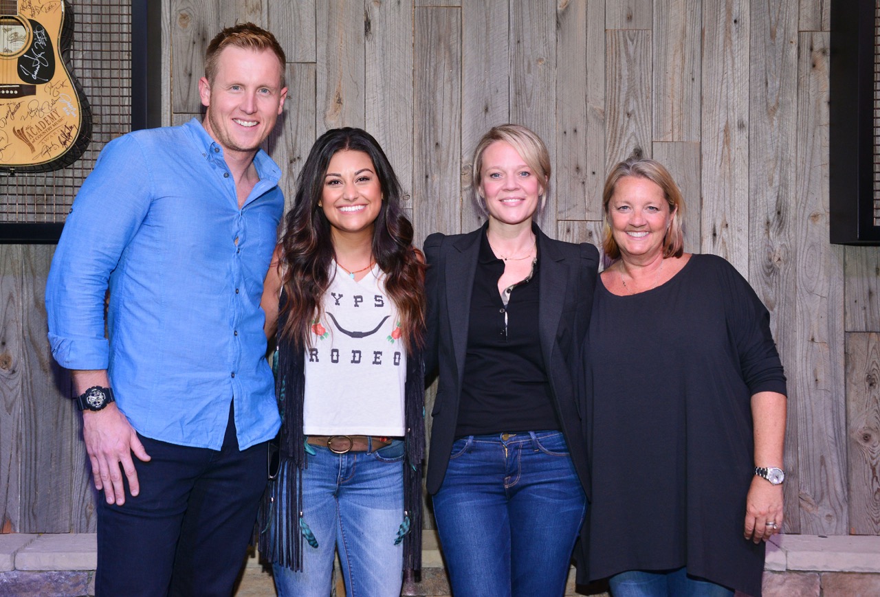 Photo L-R: Pete Olson, Master Craft Management; Alyssa Micaela; Tiffany Moon, ACM; Liz Rose, Liz Rose Music; Photo Credit: Michel Bourquard/Courtesy of the Academy of Country Music