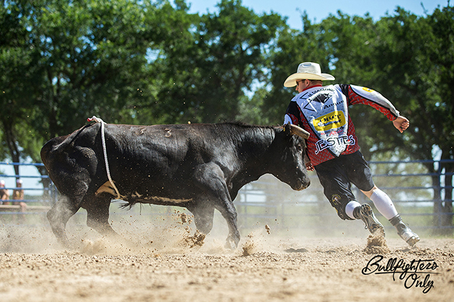 Nate Jestes makes a pass on a bull during a Bullfighters Only event. Jestes will be one of the featured bullfighters competing Sunday, June 19-Wednesday, June 22, in conjunction with the Reno (Nev.) Rodeo. (TODD BREWER PHOTO)