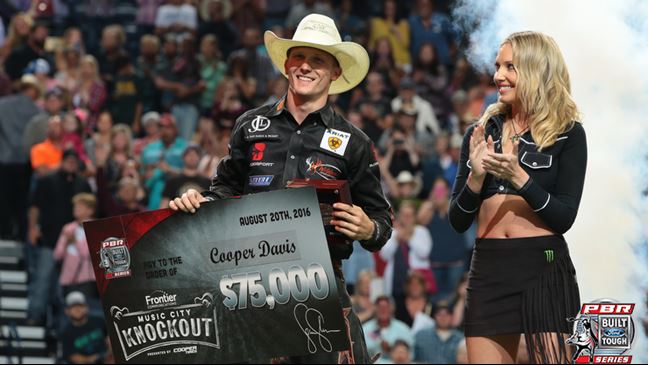 Cooper Davis rocketed up to third in the world standings following his win in Nashville. Photo: Andy Watson / BullStockMedia.com