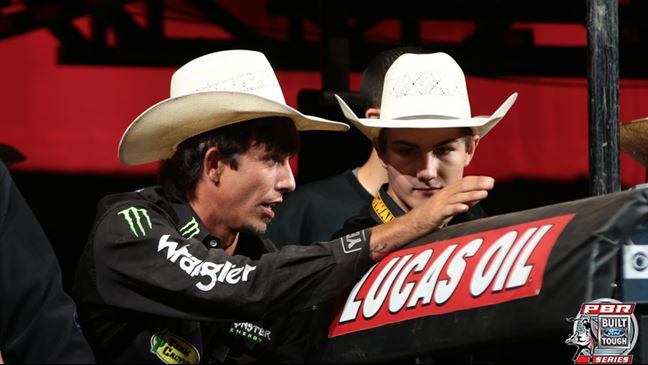 J.B. Mauney made his BFTS debut in Portland, Oregon, at age 19 in 2006. Now he's welcoming teenage sensation Jess Lockwood 10 years later. Photo: Andy Watson / BullStockMedia.com