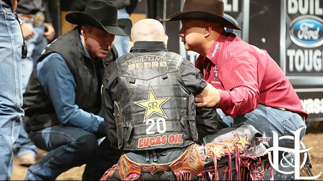 Tandy Freeman has been the PBR's go to physician since 1995 and is a constant presence. Photo: Andy Watson / BullStockMedia.com