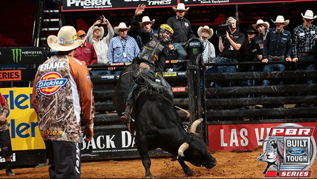 Jess Lockwood's 90-point ride on Legacy was the third of his season, and his BFTS career. Photo: Andy Watson / BullStockMedia.com