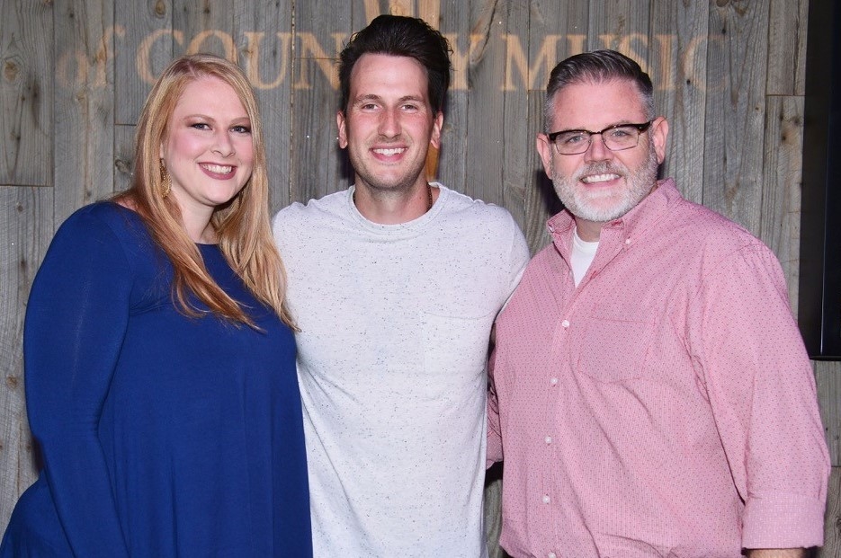 Photo L-R: Grace Schoper, dennis entertainment; Russell Dickerson; Erick Long, ACM Photo Credit: Michel Bourquard/Courtesy of the Academy of Country Music
