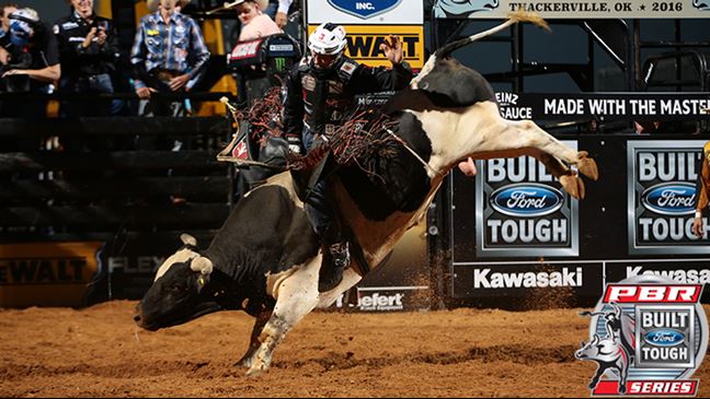 Cooper Davis rode Cool Hand Luke for 86.5 points last week in Thackerville, and he'll see him again in Springfield. Photo: Andy Watson / BullStockMedia.com