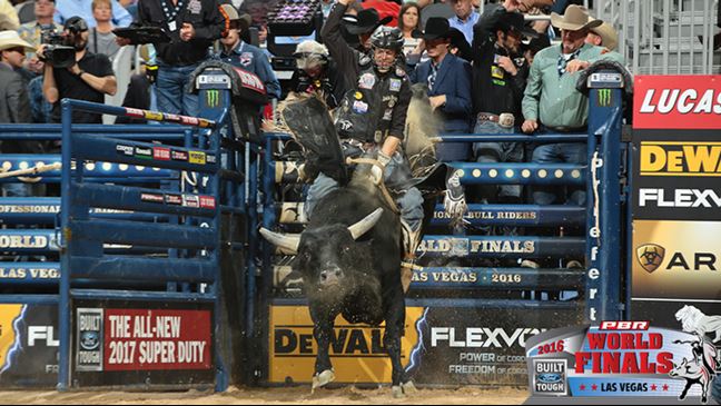 Ty Pozzobon and Ryan Dirteater are the only riders who have gone 4-for-4 at the World Finals. Photo: Andy Watson / BullStockMedia.com