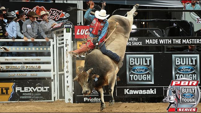 SweetPro's Bruiser is the reigning World Champion Bull. Photo: Andy Watson / BullstockMedia.com.