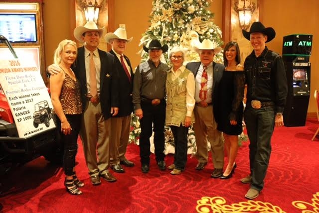 Photo (left to right): Janci Hannen, Pendleton Whisky Rodeo Sponsorship Manager; Cody Davenport, President of the San Antonio Stock Show & Rodeo; Joe Soules, Chairman of the Board for the San Antonio Stock Show & Rodeo; Ronald Dodge, President & CEO of Pendleton Whisky; Linné Dodge, wife of Ronald Dodge; Keith Martin, Executive Director & CEO of the San Antonio Stock Show & Rodeo; Tia Bledsoe, Senior Brand Manager for Pendleton Whisky; and, Jason Dyke, Vice President of Marketing for Pendleton Whisky.