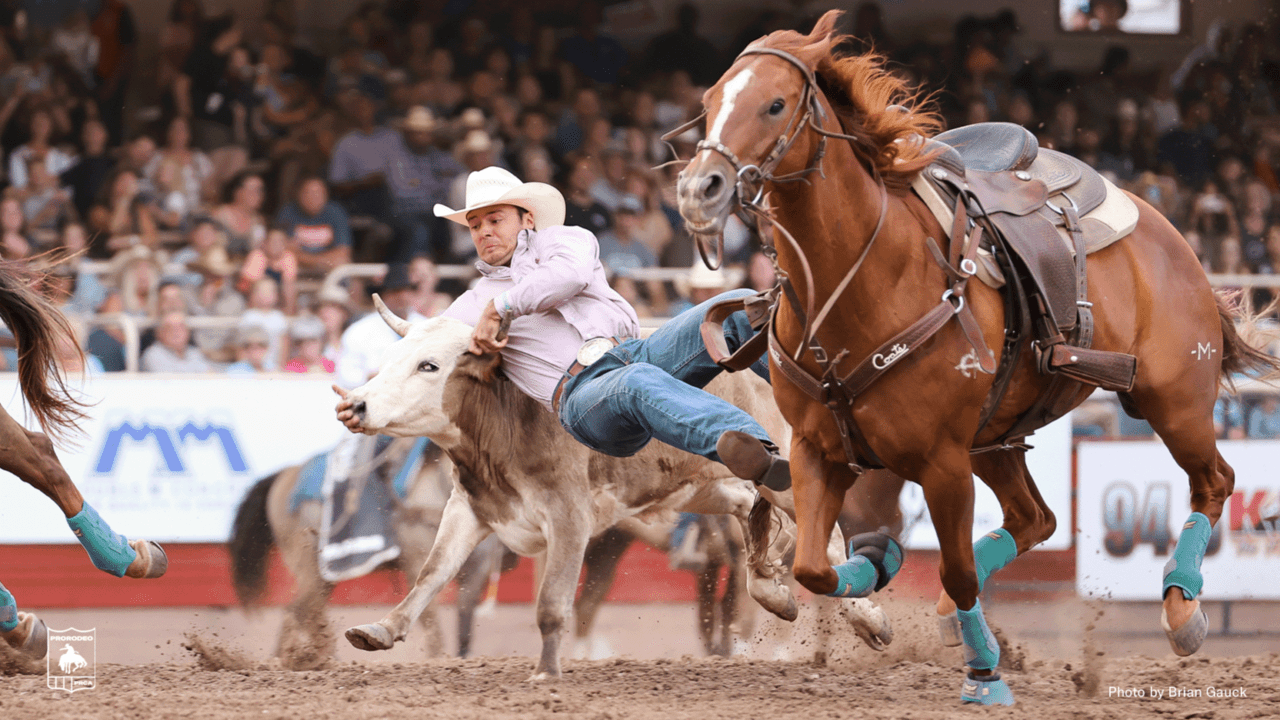 Steer Wrestler Kyler Dick Captures First Round Win at NFR Open Powered